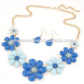 Alloy resin Stud Earrings Pendant Necklace Jewelry Set